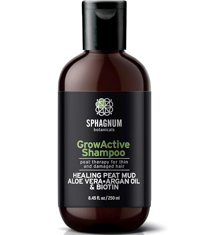 Hair Growth Shampoo - with Argan Oil and Fulvic Acid from Natural Nordic Peat Mud - No SLS, Parabens, Sulfate-Free - Biotin and Aloe Vera Treatment for Thinning and Damaged Hair