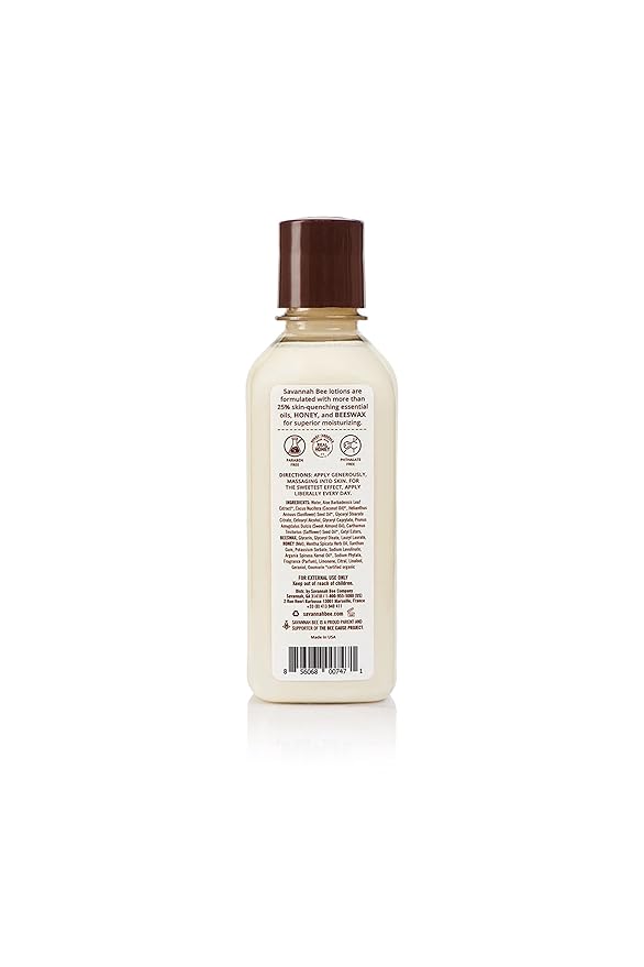 Savannah Bee Company Honey Body Lotion - All Natural Body Lotion for Women and Men