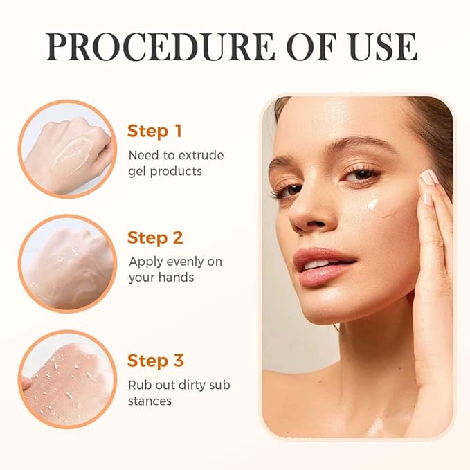 Orange Exfoliating Gel for Face and Body, 2026 Upgraded Deep Pore Orange Peeling Scrub, Cleaning Pores, Remove Blackheads Moisturize Cleansing, Facial Exfoliating Gel for All Skin (2PC, 3.52 Fl Oz)