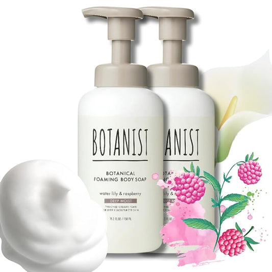 Shea Butter Body Wash Foaming for Women & Men, Moisturizing Liquid Soap for Sensitive & Dry Skin, Botanical Buttermilk™ from Japan, Sulfate & Paraben Free, Water Lily & Raspberry, 30.4 Fl Oz