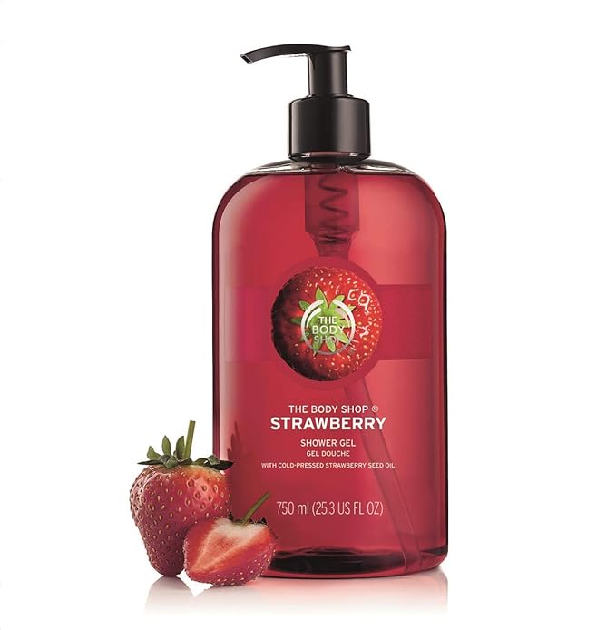 The Body Shop Strawberry Shower Gel Jumbo, 25.3 Fluid Ounces (Packaging May Vary)