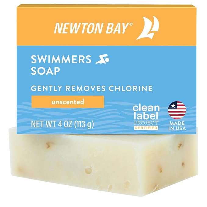 Swimmers Soap | All Natural Body and Face Wash Soap Bar | Gently Washes Away Chlorine After Swimming | Revitalizes Sensitive Skin | Single 4 Ounce Soap Bar