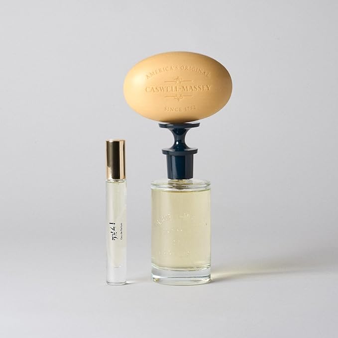 Caswell-Massey 2571 Natural Bar Soap for Men, Moisturizing Body Soap Bar for All Skin Types, Made with Essential Oils & Plant-Based Formula for Soft Skin, Made in USA, 5.8 oz