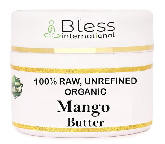 Organic Raw Mango Butter 100% Pure,Natural & Unrefined| Skin Moisturizer For Face, Body & Hair| 4 OZ/115 GM Ivory/White Grade A | DIY Creams, Balms, Lotions, Soaps| Softens Dry & Tough Skin