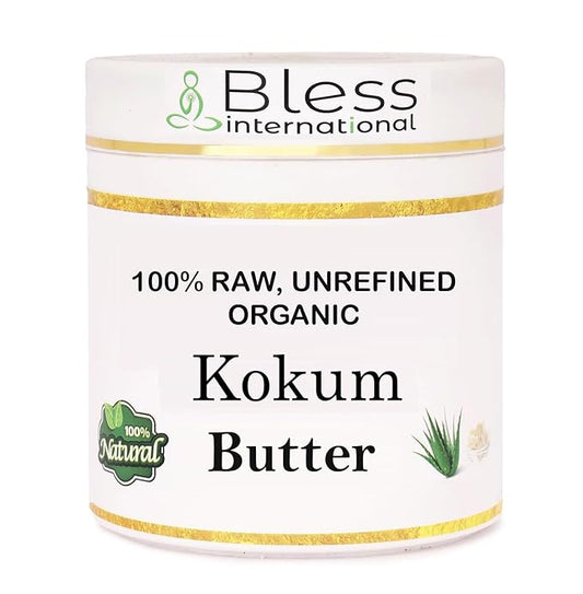 Organic Raw Kokum Butter 100% Pure,Natural & Unrefined| Skin Moisturizer For Face, Body & Hair| 1 LBS/450 GM Ivory/White Grade A | DIY Creams, Balms, Lotions, Soaps| Moisturizes Dry Skin