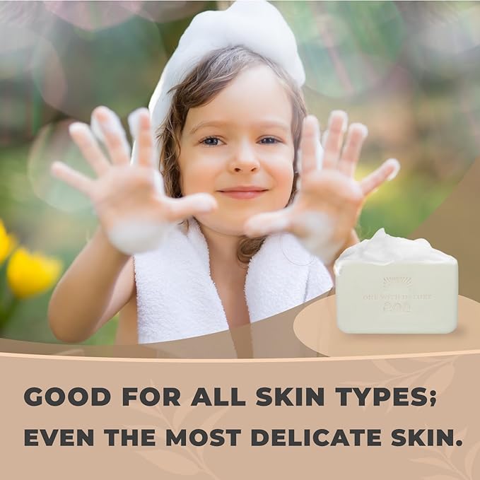 One With Nature Dead Sea Salt Soap 7oz 3-Pack – Purifying and Exfoliating Soap Bar with Dead Sea Minerals for Face & Body, for Men & Women. Unscented.