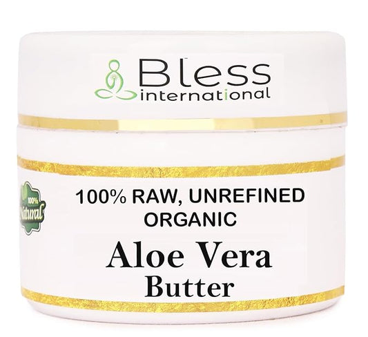 Organic Raw Aloe Vera Butter 100% Pure,Natural & Unrefined| Skin Moisturizer For Face, Body & Hair| 8 OZ/230 GM Ivory/White Grade A | DIY Creams, Balms, Lotions, Soaps| Softens Dry & Tough Skin