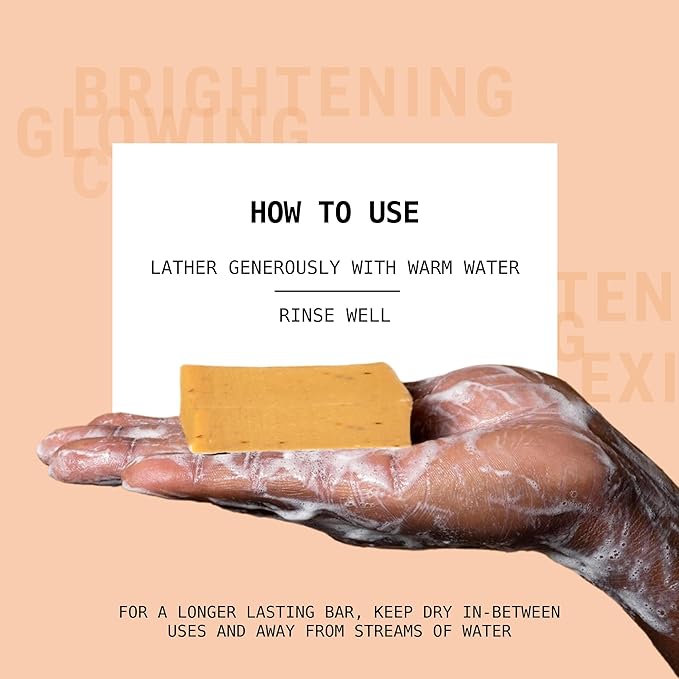 Natural Organic for Face and Body, Exfoliating & Moisturizing Soap Bar with Shea Butter, Coconut Oil and Essential Oils, 4oz Per Bar (Turmeric)