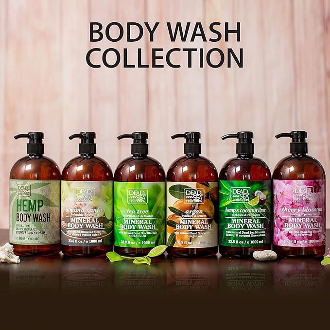 Dead Sea Collection Tea Tree Body Wash for Women and Men - with Pure Dead Sea Minerals and Tea Tree Oil - Cleanses and Moisturizes Skin (33.8 fl. oz)