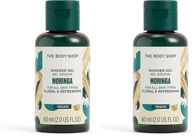 The Body Shop Moringa Shower Gel, 2 Fl Oz (Pack of 2)