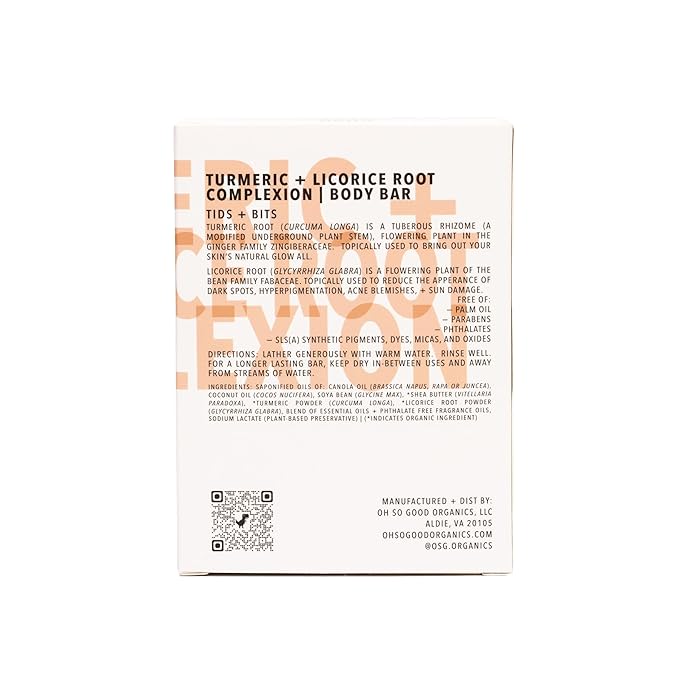 Natural Organic for Face and Body, Exfoliating & Moisturizing Soap Bar with Shea Butter, Coconut Oil and Essential Oils, 4oz Per Bar (Turmeric)