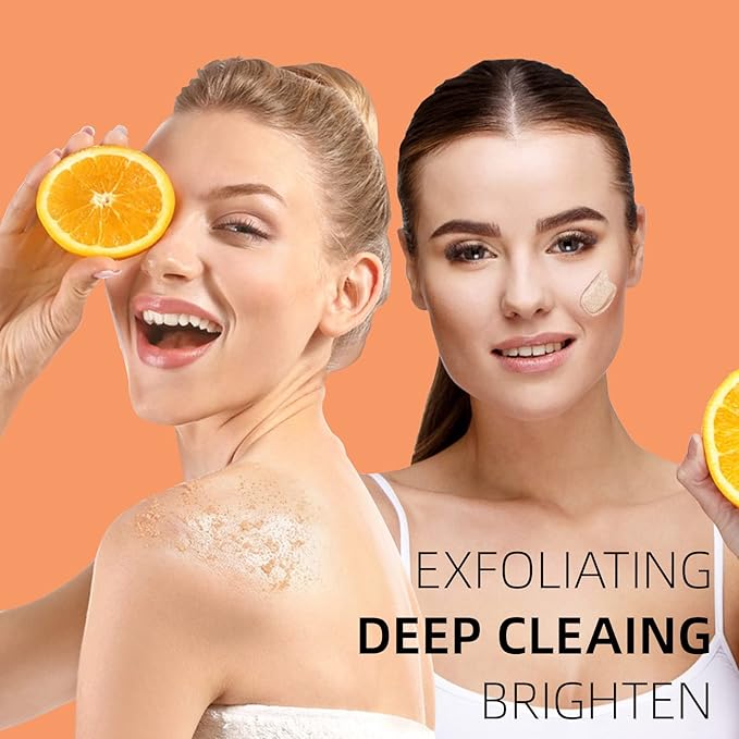 Vitamin C and Retinol Facial Scrub Face Scrubs Exfoliating Face Wash Vitamin C Facial Body Scrub Microdermabrasion Exfoliate Exfoliator for Blackhead Ingrown Hair KP Bump Eraser Exfoliant 3.5OZ