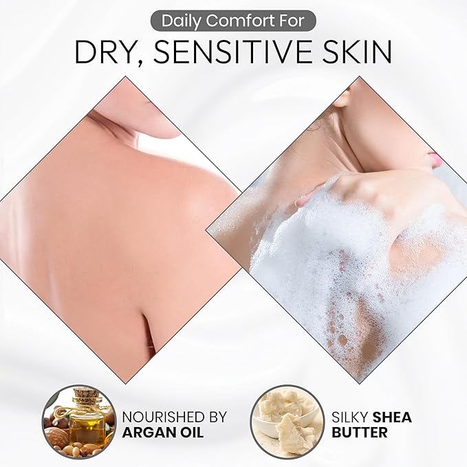 Botanist Sensitive Skin Body Wash for Women, Hypoallergenic Body Wash with Shea Butter & Aloe Extract, Hydrating Shower Gel, Sulfate & Paraben Free BODY WASH in Japan 16.5Fl Oz Rose & White Peach 2EA