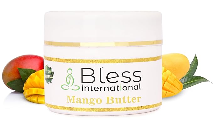 Organic Raw Mango Butter 100% Pure,Natural & Unrefined| Skin Moisturizer For Face, Body & Hair| 8 OZ/230 GM Ivory/White Grade A | DIY Creams, Balms, Lotions, Soaps| Softens Dry & Tough Skin