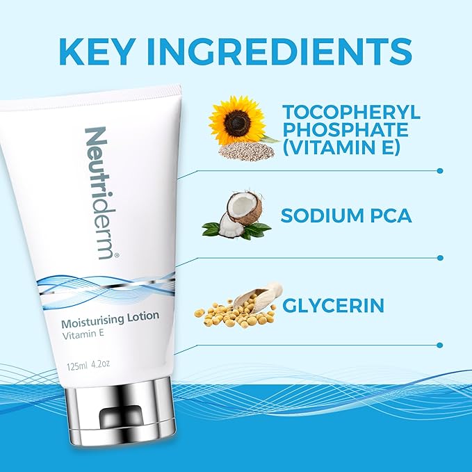 NEUTRIDERM Daily Face Moisturizer with Natural Vitamin E Cream, Moisturizing Lotion for Face and Body, Wrinkles, Dry, Acne-Prone, Irritated or Aging Skin, 48-Hour Hydration, 4.2 oz