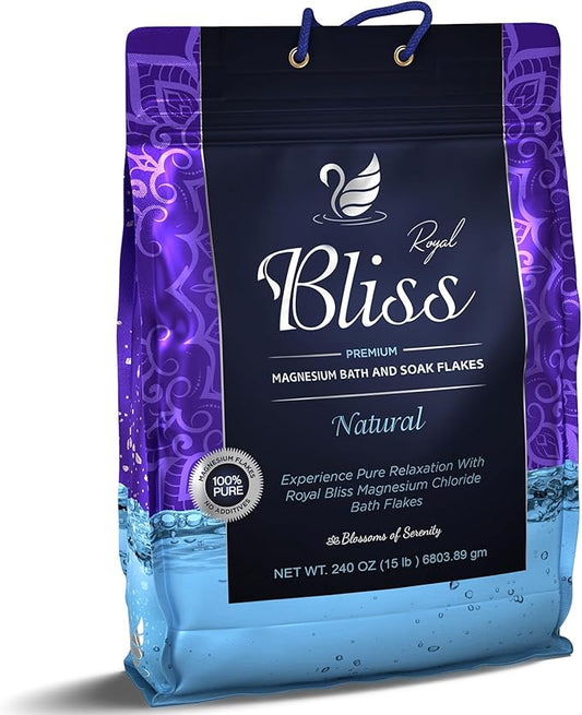 Magnesium Bath & Foot Soak | Salt Flake 15 LB (240 OZ), Super Value Pack | Natural Salts for Relaxation, Wellness & Muscle Relief, Soaking, Recovery & Stress Relief - 15 LB (240 OZ)
