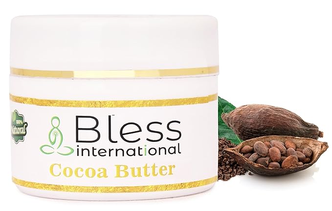 Organic Raw Cocoa Butter 100% Pure,Natural & Unrefined| Skin Moisturizer For Face, Body & Hair| 4 OZ/115 GM Ivory/White Grade A | DIY Creams, Balms, Lotions, Soaps| Softens Dry & Tough Skin