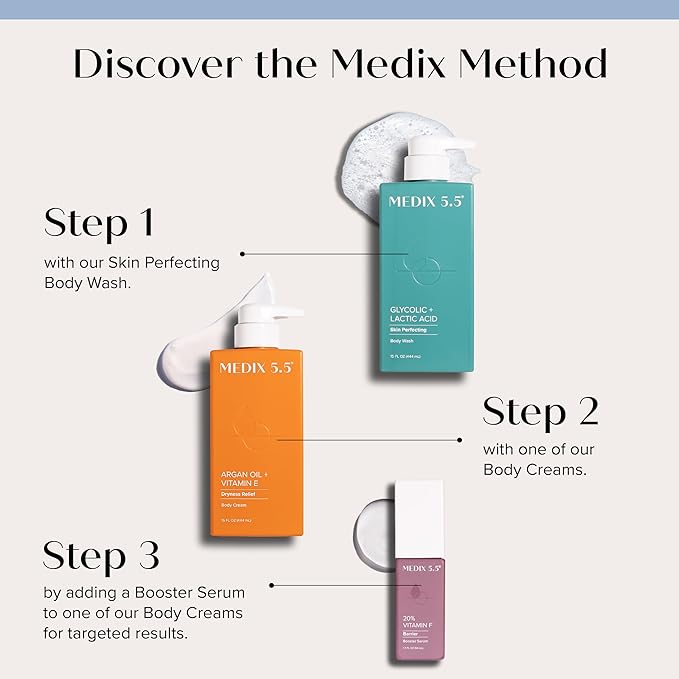 Medix 5.5 Body Cream, Argan Oil + Vitamin E, 15 fl oz (444 ml)