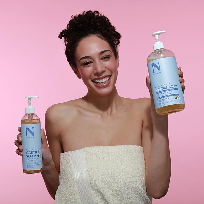 Castile Liquid Soap - Peppermint by Dr. Natural for Unisex - 32 oz Soap - Pack of 2