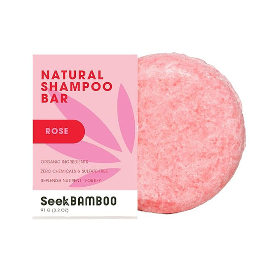 Rose Shampoo Bar – Gentle & Hydrating with Avocado, Cocoa & Shea Butters, Olive & Jojoba Oils, for All Hair Types