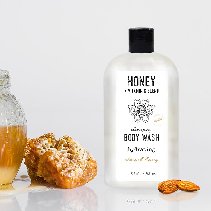 Skin Verse Cleansing Body Wash Set, Honey + Vitamin C, Goat Milk + Vitamin E, Two 28 fl. oz | Home and Body Co