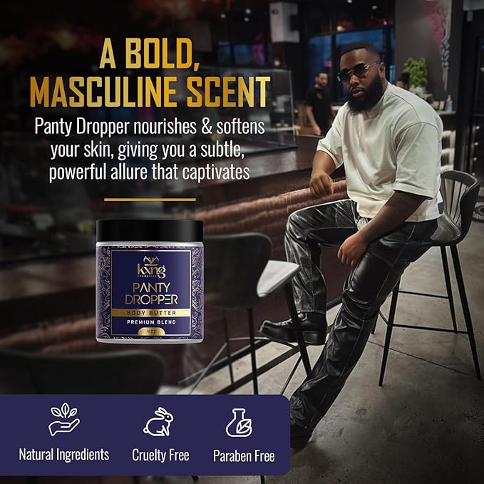 KXNG Cosmetics, Body Butter, Organic Skin Care for Men and Women, Body Moisturizer Lotions and Creams, Raw Shea Butter, Cocoa Butter, Mango, Coconut Oil, Hand, Foot, All Skin Types (Men's Care Pack)