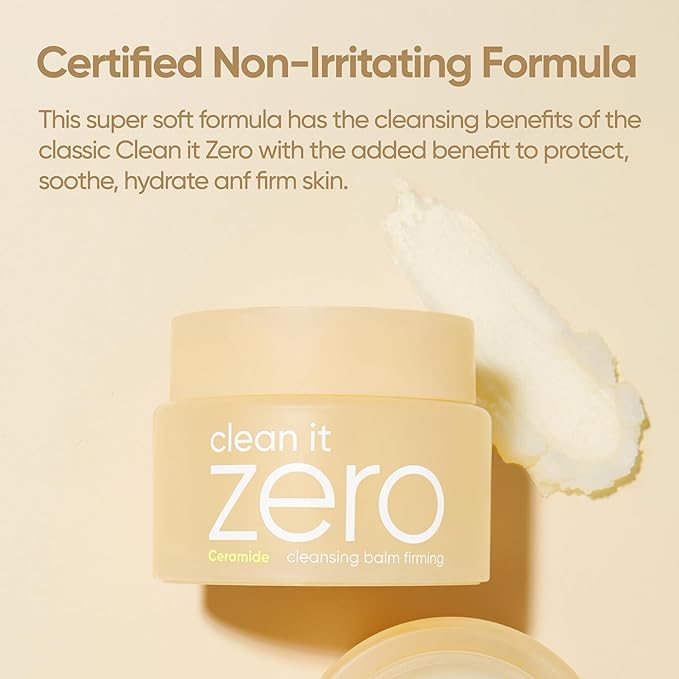 BANILA CO Clean it Zero Firming Cleansing Balm | Korean Makeup Remover, Cleansing Oil to Soothe and Moisturize Skin | Vegan | Made with Moringa Ceramide and Panthenol (100ml/3.38 fl.oz)