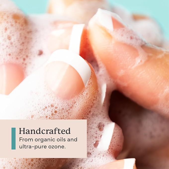 PurO3 Ozonated Soap Multi-Pack – Handcrafted Organic Body Wash – Natural Vegan Bars for Women & Men – Gentle, Biodegradable, Non Toxic Cleanser for Shower & Bath, 3.5 oz Bar Set