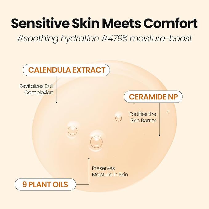 [K-Beauty] Calendula Biome Oil to Foam - All-in-One Korean Face Wash OilBased Foaming Facial Cleanser - Hydrating, Moisturizing & Soothing Makeup Deep Cleansing Oil for All Skin Types (3.88 fl oz)