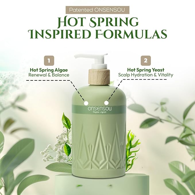 Moisturizing Body Wash for Sensitive Skin Women & Men, Full Body Wash with Hot Spring Yeast, Ocean Nutrients & Kaolin from Japan, Daily Use 10.1 Fl Oz