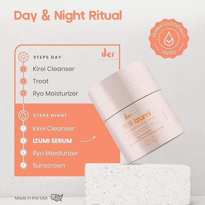 IZUMI Anti-Aging Serum - Hyaluronic Acid, Resveratrol, and Niacinamide Serum to Reduce Wrinkles, Boost Collagen, Deep Hydration, Non-Greasy, Year-Round Skincare for All Skin Types