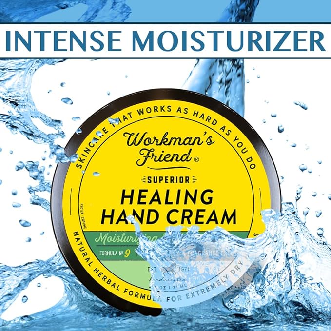 WORKMAN'S FRIEND Superior Healing Hand Cream - Intense Moisturizer - Heals Extremely Dry & Cracked Skin - 2.5 ounce
