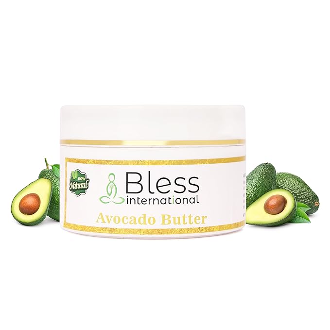 Organic Raw Avocado Butter 100% Pure,Natural & Unrefined| Skin Moisturizer For Face, Body & Hair| 8 OZ/230 GM Ivory/White Grade A | DIY Creams, Balms, Lotions, Soaps| Softens Dry & Tough Skin