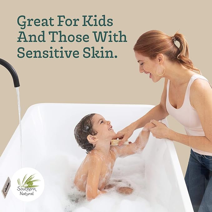 Southern Natural Goat Milk Soap Bar - 3 Pack Essential Oil Blend - For Dry Sensitive Skin. Natural Handmade Face & Body Soap For Men & Women.