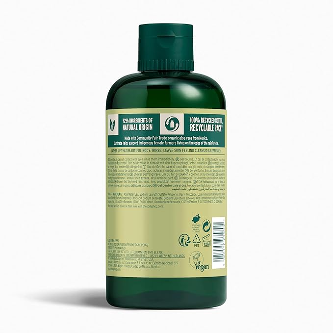 The Body Shop Olive Shower Gel, Paraben-Free Body Wash, 8.4 Fl Oz (Pack of 1)