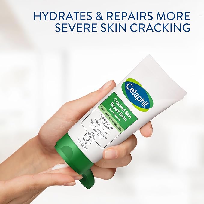 Cetaphil Cracked Skin Repair Balm, 3 oz, For Very Rough & Cracked, Sensitive Skin, Protects, Soothes & Restores Deeper Cracks, Hypoallergenic, Fragrance Free, (Packaging May Vary)