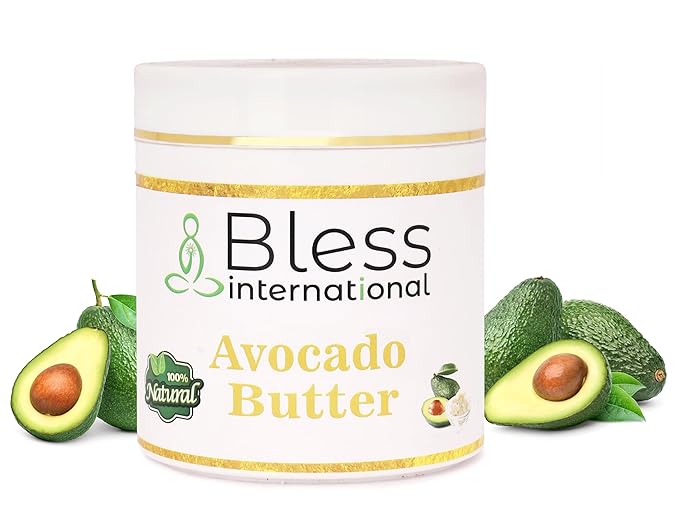 Organic Raw Avocado Butter 100% Pure,Natural & Unrefined| Skin Moisturizer For Face, Body & Hair| 1 LBS/450 GM Ivory/White Grade A | DIY Creams, Balms, Lotions, Soaps| Softens Dry & Tough Skin