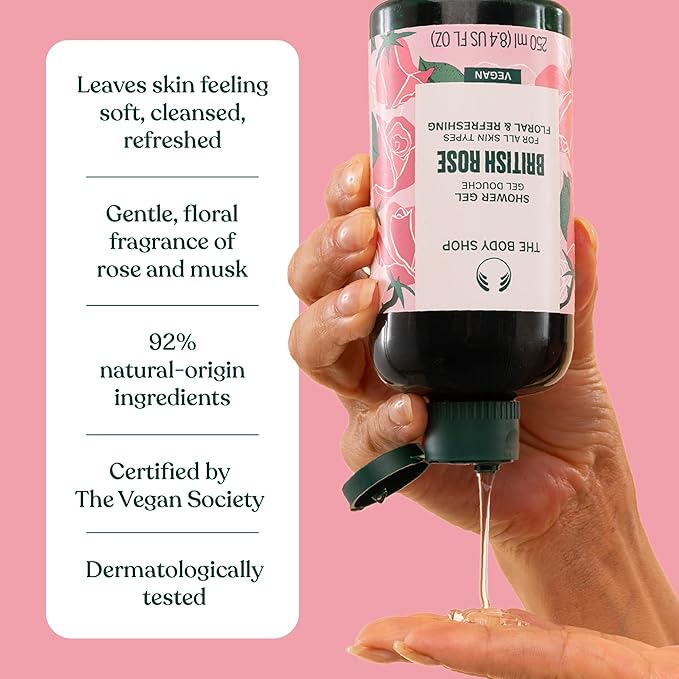 The Body Shop British Rose Petal Soft Shower Gel, 8.4 fl. oz.