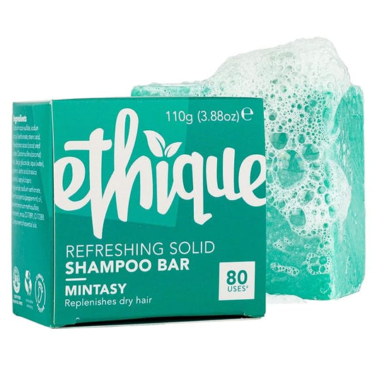 Ethique Mintasy - Refreshing Solid Shampoo Bar for Balanced to Dry & Damaged Hair - Vegan, Eco-Friendly, Plastic-Free, Cruelty-Free, 3.88 oz (Pack of 1)