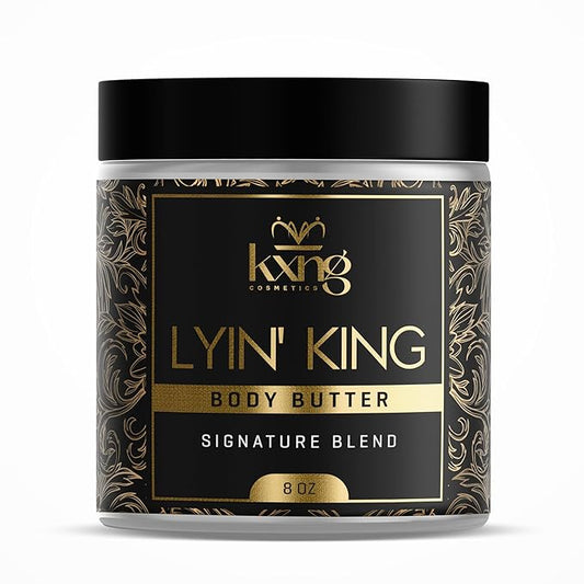 KXNG Cosmetics, Body Butter, Organic Skin Care for Men and Women, Body Moisturizer Lotions and Creams, Raw Shea Butter, Cocoa Butter, Mango, Coconut Oil, Hand, Foot, All Skin Types (Lyin' King XL)