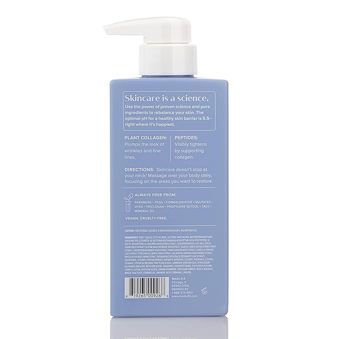 Medix 5.5 Women Firming Collagen Cream + Hyaluronic Acid Body Lotion | Anti Aging Firming Lotion & Face Moisturizer | Crepey Skin, Stretch Marks, & Dry Skin | Skin Care Products | 2 Piece Bundle