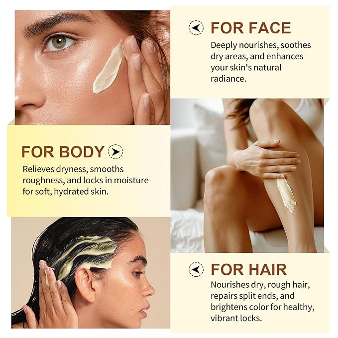 Shea Butter Body Lotion, Scented Organic Shea Butter Moisturiser, 120g Luxurious Hydration and Moisturizing, Natural Antioxidant Ingredient, For All Skin Types Face Shape Hai