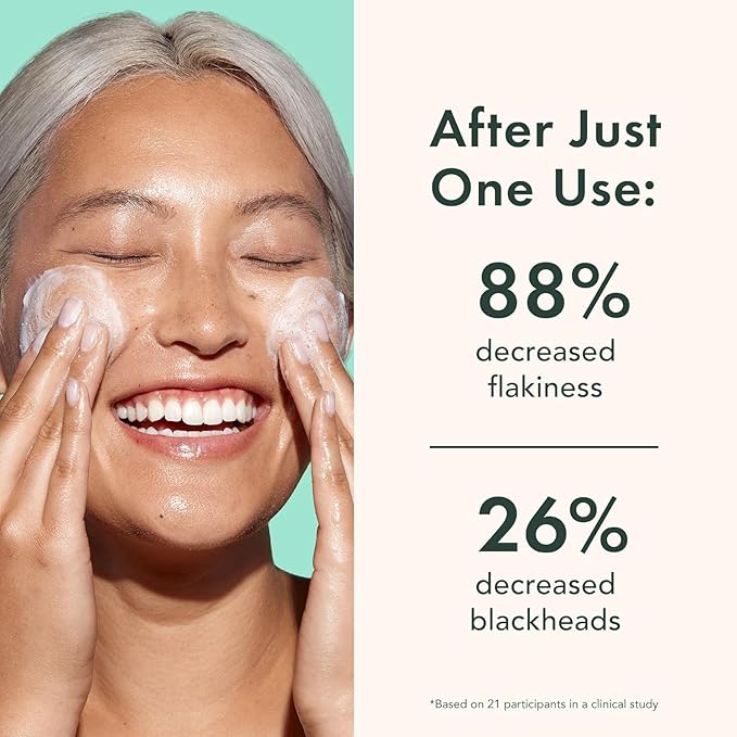 Rael Face Wash, Miracle Clear – Gentle Exfoliating Cleanser with Succinic Acid & Minerals, Korean Skin Care (5 fl oz)