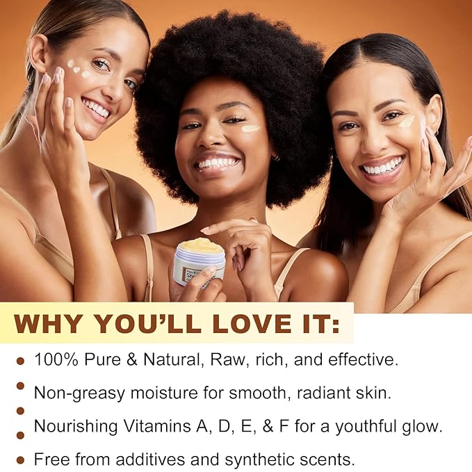 Shea Butter Body Lotion, Scented Organic Shea Butter Moisturiser, 120g Luxurious Hydration and Moisturizing, Natural Antioxidant Ingredient, For All Skin Types Face Shape Hai