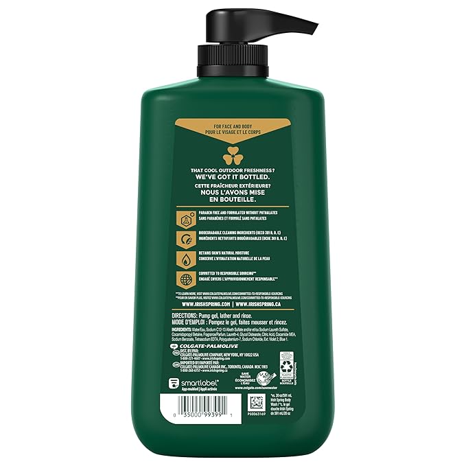 Irish Spring Moisture Blast Body Wash, 30 Oz Pump (Pack of 2)