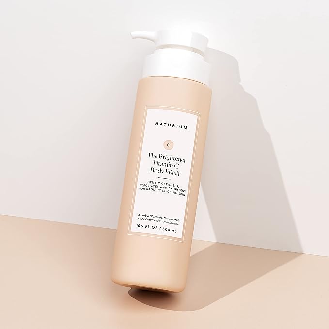 Naturium The Brightener Vitamin C Body Wash, Gentle Cleanser for Smoother-Looking Skin, Removes Dirt, Oil & Other Impurities, 16.9 oz