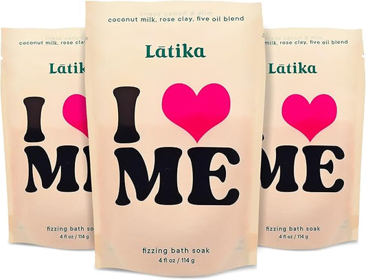 Soak Set of 3 - I Heart Me Bath Soaks with Oats, Milk & Honey for Self-Love & Self-Care – for Relaxation, Muscle Recovery & Skin Nourishment – Stress Relief Soaking Salts