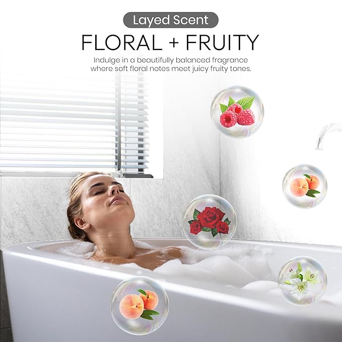 Botanist Sensitive Skin Body Wash for Women, Hypoallergenic Body Wash with Shea Butter & Aloe Extract, Hydrating Shower Gel, Sulfate & Paraben Free BODY WASH in Japan 16.5Fl Oz Rose & White Peach 2EA