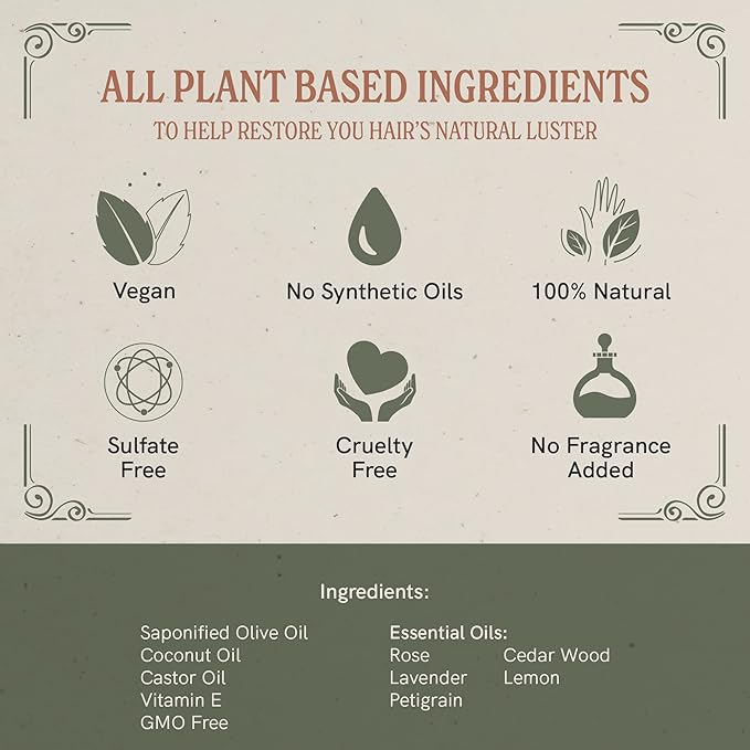 J·R·LIGGETT'S All-Natural Shampoo Bar for Hair, Herbal Formula, Supports Strong Healthy Hair, Nourish Follicles with Antioxidants and Vitamins, Detergent, Sulfate-Free - 2 Pack 3.5 oz Bars