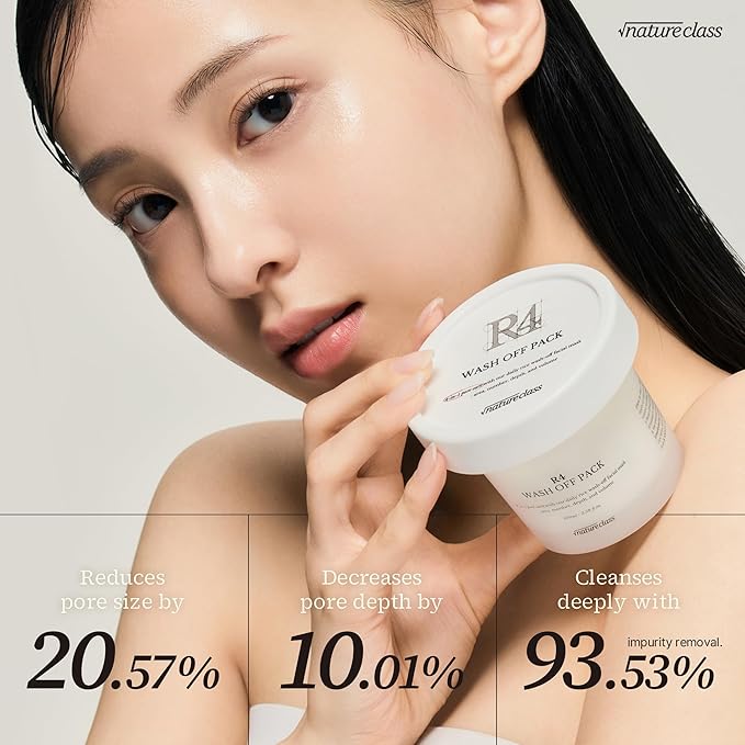 R4 Rice Wash Off Facial Mask – 4-in-1 Pore Care, Deep Cleansing, Hydrating, Exfoliates, Pore Sebum Clearing, Gentle Exfoliating Korean Skincare 3.38 Fl Oz